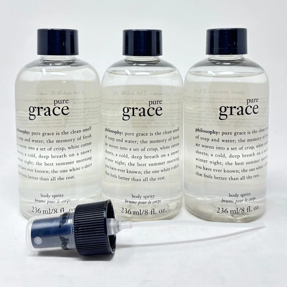 3 Philosophy Pure Grace Body Spritz 8oz Fragrance Mist New